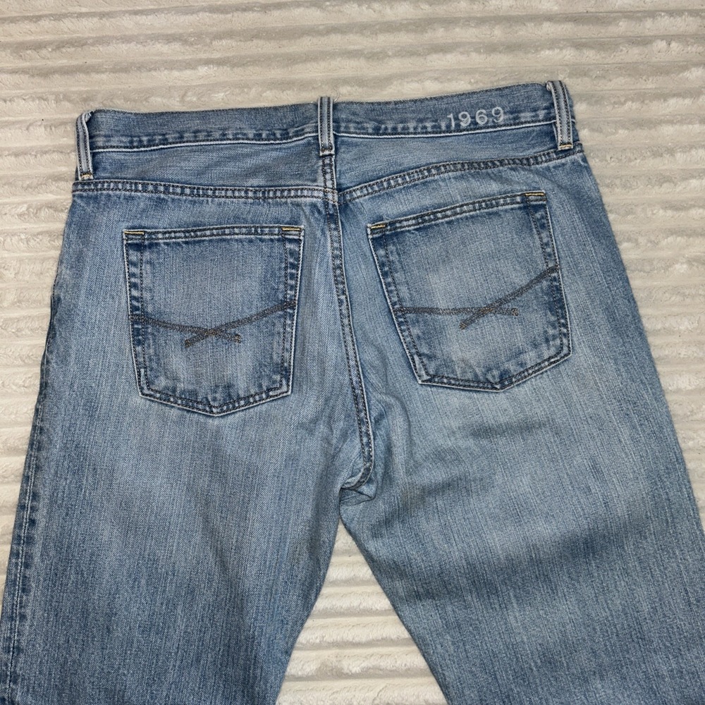 Gap 1969 Jeans Men's 31 Blue Straight Leg Medium Wash Denim31x30 - Picture 8 of 9
